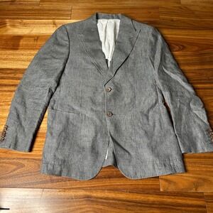 Suitsupply Filarte Ormezzano‎ Linen Blazer Jacket Gray Mens business Casual
